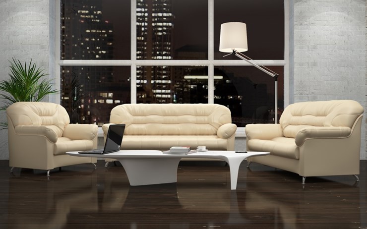 Офисный диван Парм двухместный, экокожа в Копейске - изображение 2