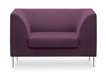 Мягкое офисное кресло Сиеста, ткань Сахара / фиолетовая С33 в Челябинске