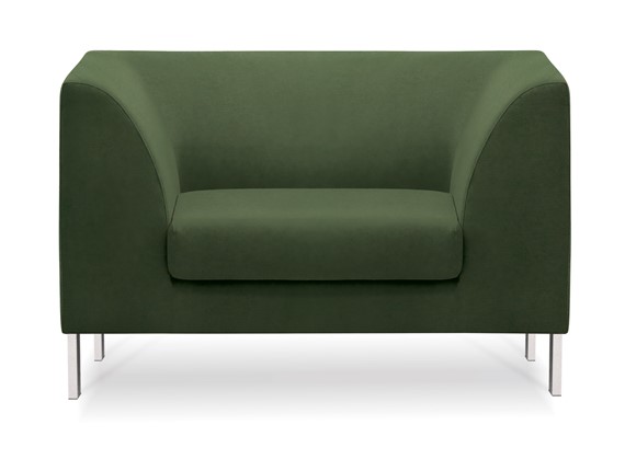 Офисное мягкое кресло Сиеста, ткань Сахара / зеленая С39 в Челябинске - изображение