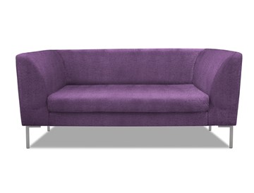 Мягкий офисный диван Сиеста 2-местный, ткань Сахара / фиолетовая С33 в Челябинске