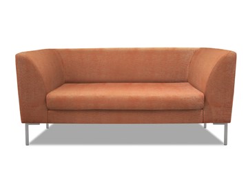 Мягкий офисный диван Сиеста 2-местный, ткань Сахара / терракотовая С12 в Магнитогорске