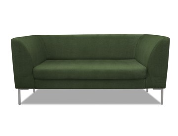 Офисный диван Сиеста 2-местный, ткань Сахара / зеленая С39 в Златоусте