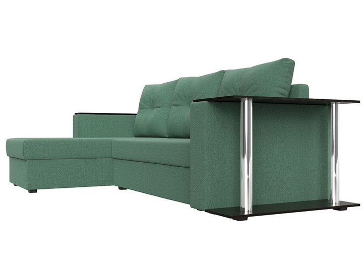 Угловой диван Атланта Лайт, Амур зеленый (микровельвет) в Миассе - изображение 7