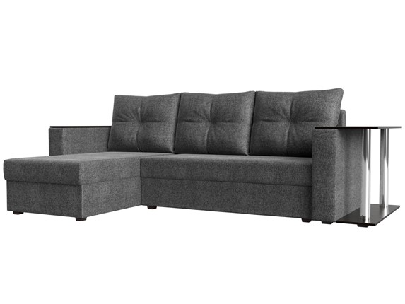 Угловой диван Атланта Лайт, Серый (рогожка) в Миассе - изображение