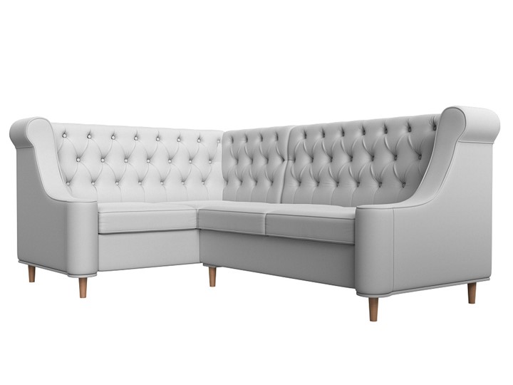 Угловой диван Бронкс, Белый (экокожа) в Копейске - изображение 2