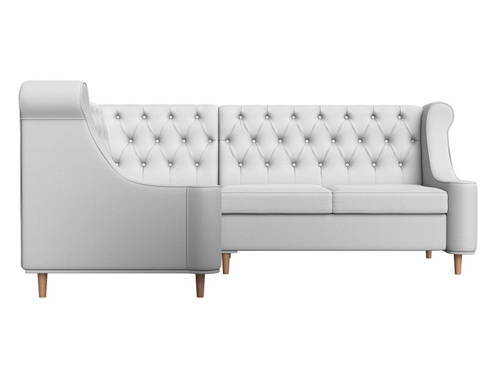 Угловой диван Бронкс, Белый (экокожа) в Копейске - изображение 1