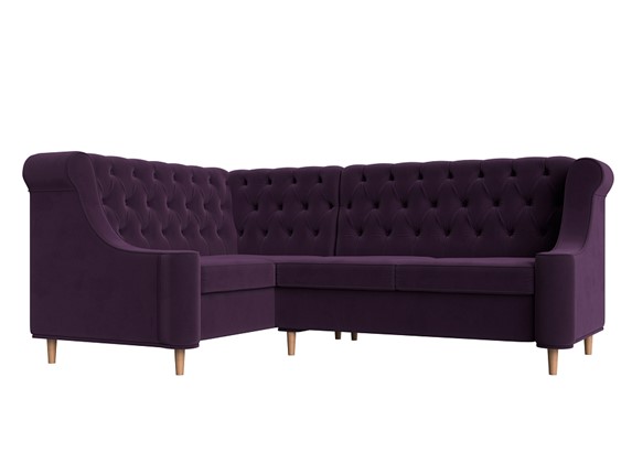 Угловой диван Бронкс, Фиолетовый (Велюр) в Челябинске - изображение