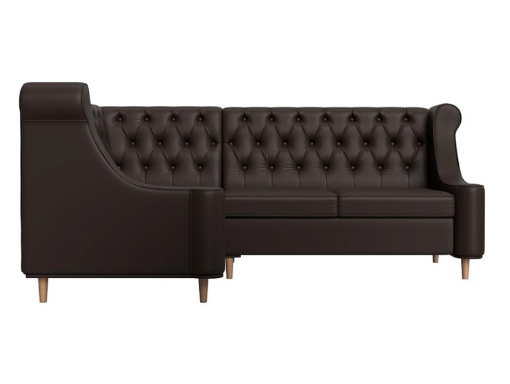 Угловой диван Бронкс, Коричневый (экокожа) в Миассе - изображение 1