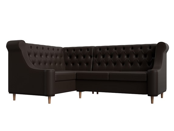Угловой диван Бронкс, Коричневый (экокожа) в Миассе - изображение