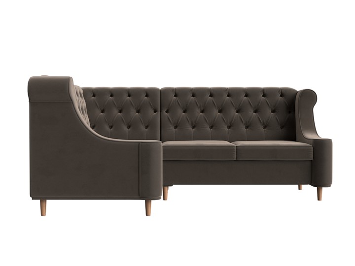 Угловой диван Бронкс, Коричневый (Велюр) в Миассе - изображение 1