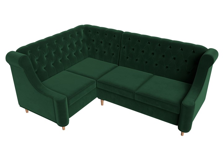 Угловой диван Бронкс, Зеленый (Велюр) в Копейске - изображение 4