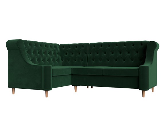 Угловой диван Бронкс, Зеленый (Велюр) в Копейске - изображение