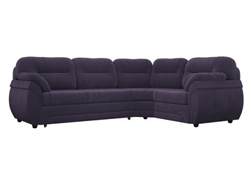 Угловой диван для гостиной Бруклин, Фиолетовый (велюр) в Челябинске - предосмотр