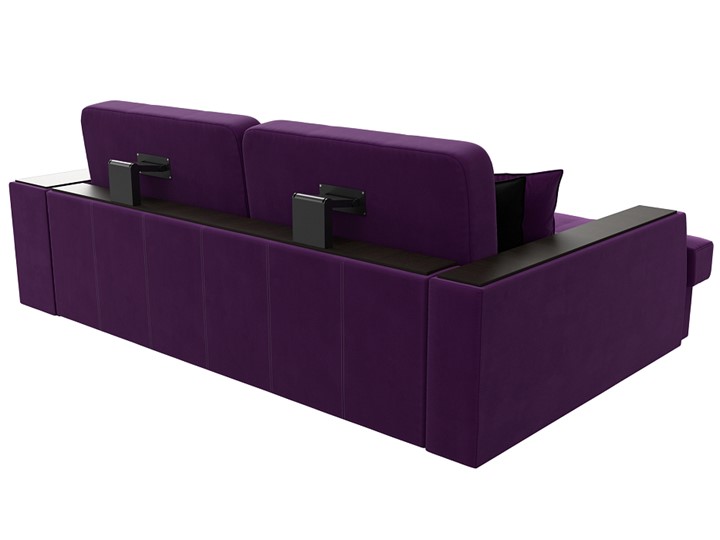 Угловой диван Брюссель, Фиолетовый/черный (вельвет) в Челябинске - изображение 7