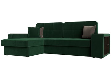Угловой раскладной диван Брюссель, Зеленый (велюр) в Миассе