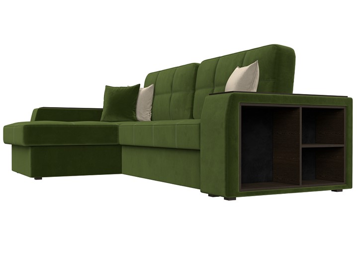 Угловой диван Брюссель, Зеленый/бежевый (вельвет) в Челябинске - изображение 2