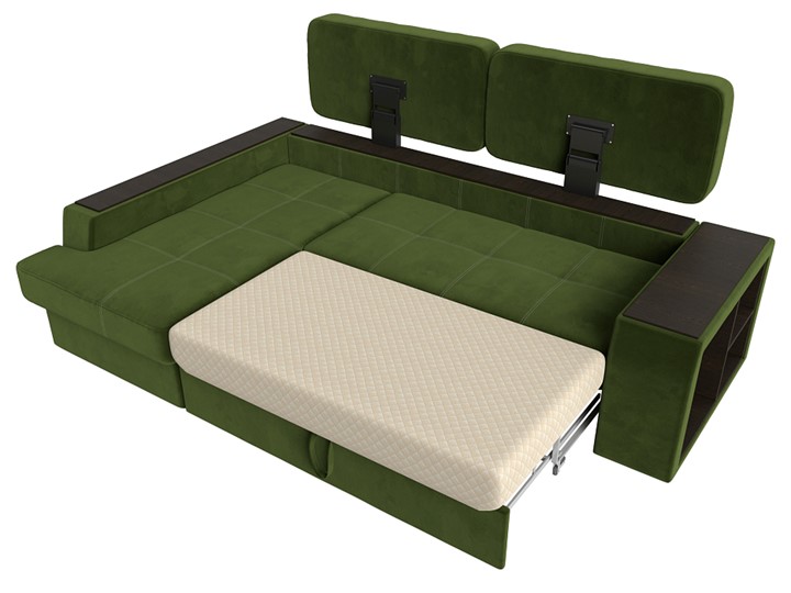 Угловой диван Брюссель, Зеленый/бежевый (вельвет) в Челябинске - изображение 5