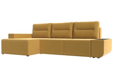 Угловой диван для гостиной Чикаго, Желтый (микровельвет) в Челябинске - предосмотр