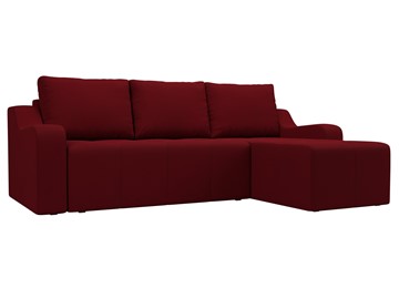 Угловой диван для гостиной Элида, Бордовый (микровельвет) в Челябинске - предосмотр