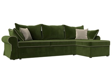 Угловой диван для гостиной Элис, Зеленый (микровельвет) в Челябинске
