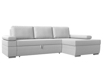 Угловой диван с оттоманкой Канкун, Белый (экокожа) НПБ в Челябинске