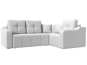 Угловой диван для гостиной Кембридж, Белый (экокожа) в Копейске