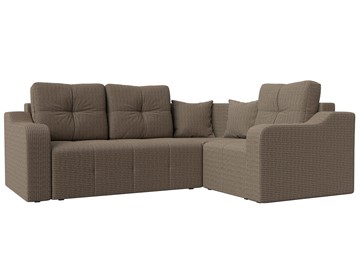 Угловой диван для гостиной Кембридж, Корфу 03 (рогожка) в Миассе