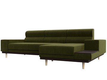 Угловой диван Леонардо, Зеленый (Микровельвет) в Миассе
