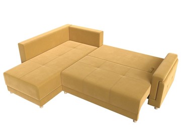Угловой раскладной диван Лига-024, Желтый (Микровельвет) в Челябинске - предосмотр 2