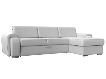Угловой раскладной диван Лига-025, Белый (Экокожа) в Миассе