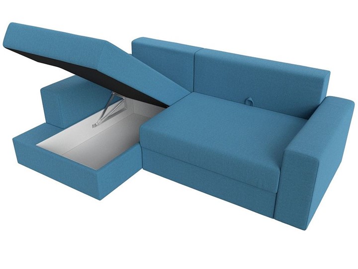 Угловой диван для гостиной Майами, Амур голубой (Рогожка) в Челябинске - изображение 3