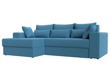 Угловой диван для гостиной Майами, Амур голубой (Рогожка) в Челябинске - предосмотр