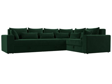 Угловой раскладной диван Майами long, Зеленый (Велюр) в Миассе
