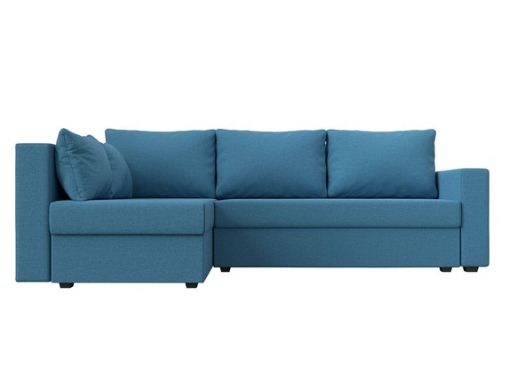 Угловой раскладной диван Мансберг, Амур голубой (Рогожка) в Миассе - изображение