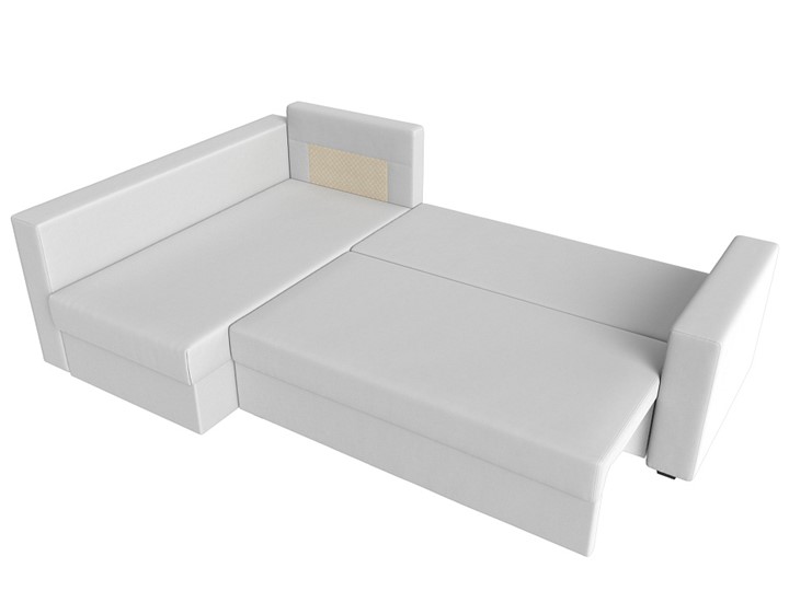Угловой раскладной диван Мансберг, Белый (Экокожа) в Миассе - изображение 2