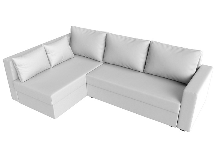 Угловой раскладной диван Мансберг, Белый (Экокожа) в Копейске - изображение 6