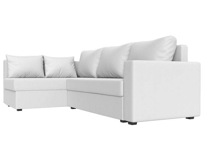Угловой раскладной диван Мансберг, Белый (Экокожа) в Златоусте - изображение 7