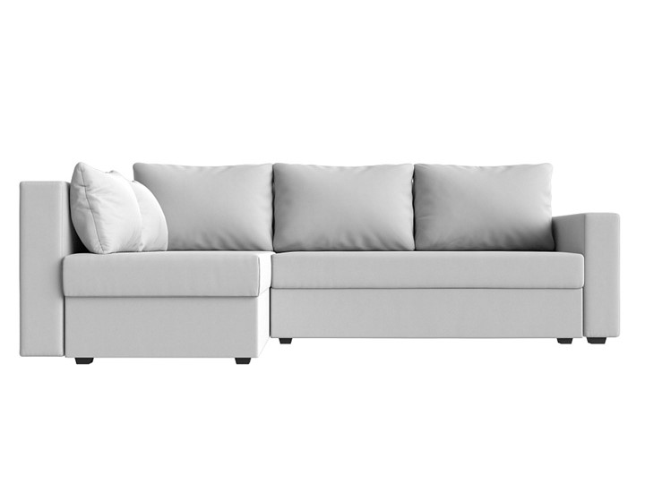 Угловой раскладной диван Мансберг, Белый (Экокожа) в Копейске - изображение 8