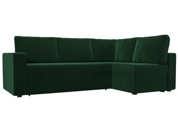 Угловой диван для гостиной Оливер, Зеленый (велюр) в Магнитогорске