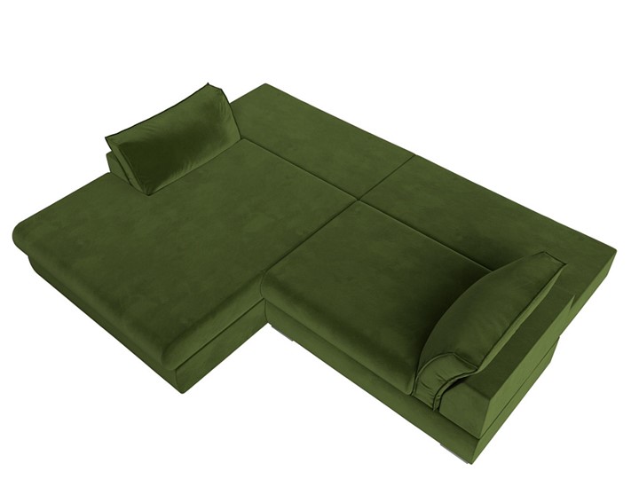 Угловой раскладной диван Пекин, Зеленый (Микровельвет) НПБ в Челябинске - изображение 3