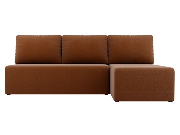Угловой диван с оттоманкой Поло, Коричневый (рогожка) в Копейске - предосмотр 1