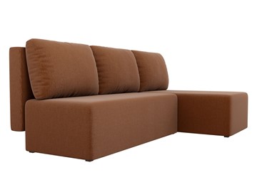 Угловой диван с оттоманкой Поло, Коричневый (рогожка) в Магнитогорске - предосмотр 2