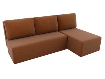 Угловой диван с оттоманкой Поло, Коричневый (рогожка) в Челябинске - предосмотр 3