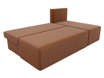 Угловой диван с оттоманкой Поло, Коричневый (рогожка) в Копейске - предосмотр 4