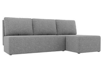 Угловой диван с оттоманкой Поло, Серый (рогожка) в Копейске
