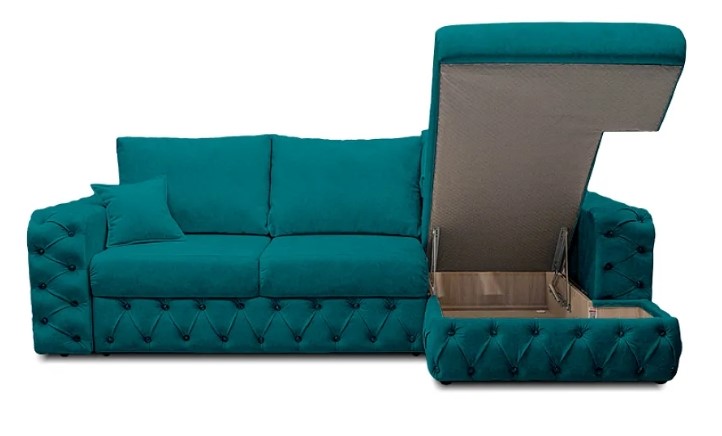 Угловой диван Райли NEW с подлоктником в оттоманке. Змейка+ППУ в Челябинске - изображение 4
