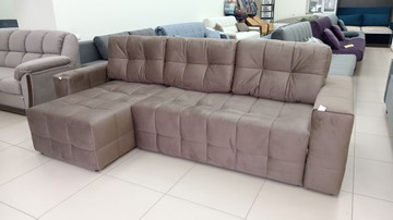 Угловой диван с оттоманкой Реал ДУ Graund 03 велюр в Челябинске