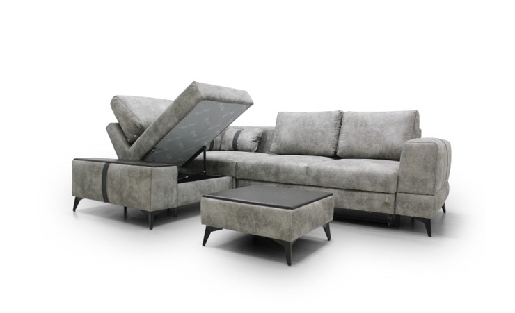 Угловой диван с узкой спинкой Даллас  м6,2+м3+м4+м9+м6+м15 отдельный +2 малые подушки+ящик в малой части в Челябинске - изображение 2