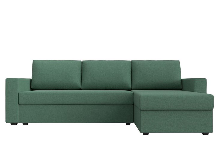Угловой раскладной диван Траумберг Лайт, Амур зеленый (Рогожка) в Челябинске - изображение 8