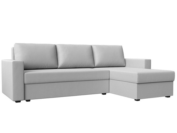 Угловой диван Траумберг Лайт, Белый (Экокожа) в Миассе - изображение